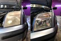 serviço de limpeza de faróis de automóveis