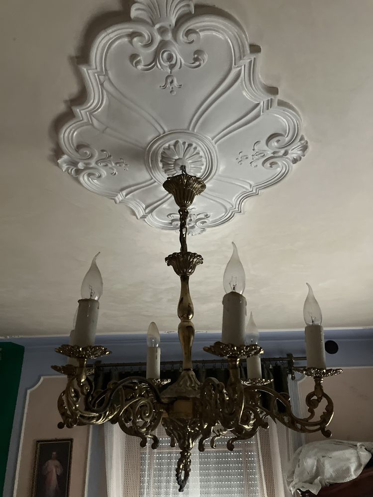 Lampa mosiężna-żyrandol- Francja