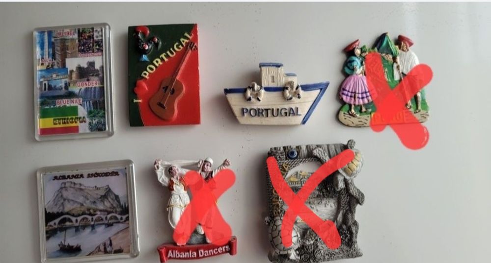 Magnes na lodówkę z podróży Albania  Portugalia Etiopia