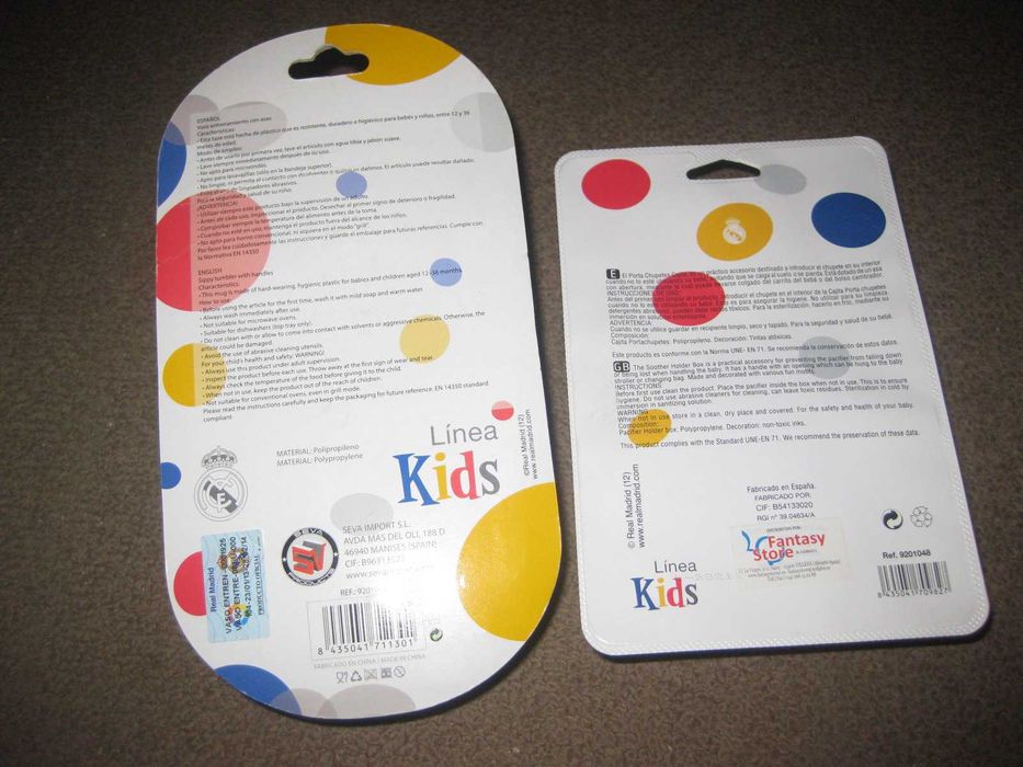 Copo e Porta Chupetas para Bebé/Criança do Real Madrid/Embalados!