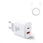 Ładowarka Eu Joyroom Jr-tcf05/20w Usb-a Usb-c + kabel Usb-c - biała