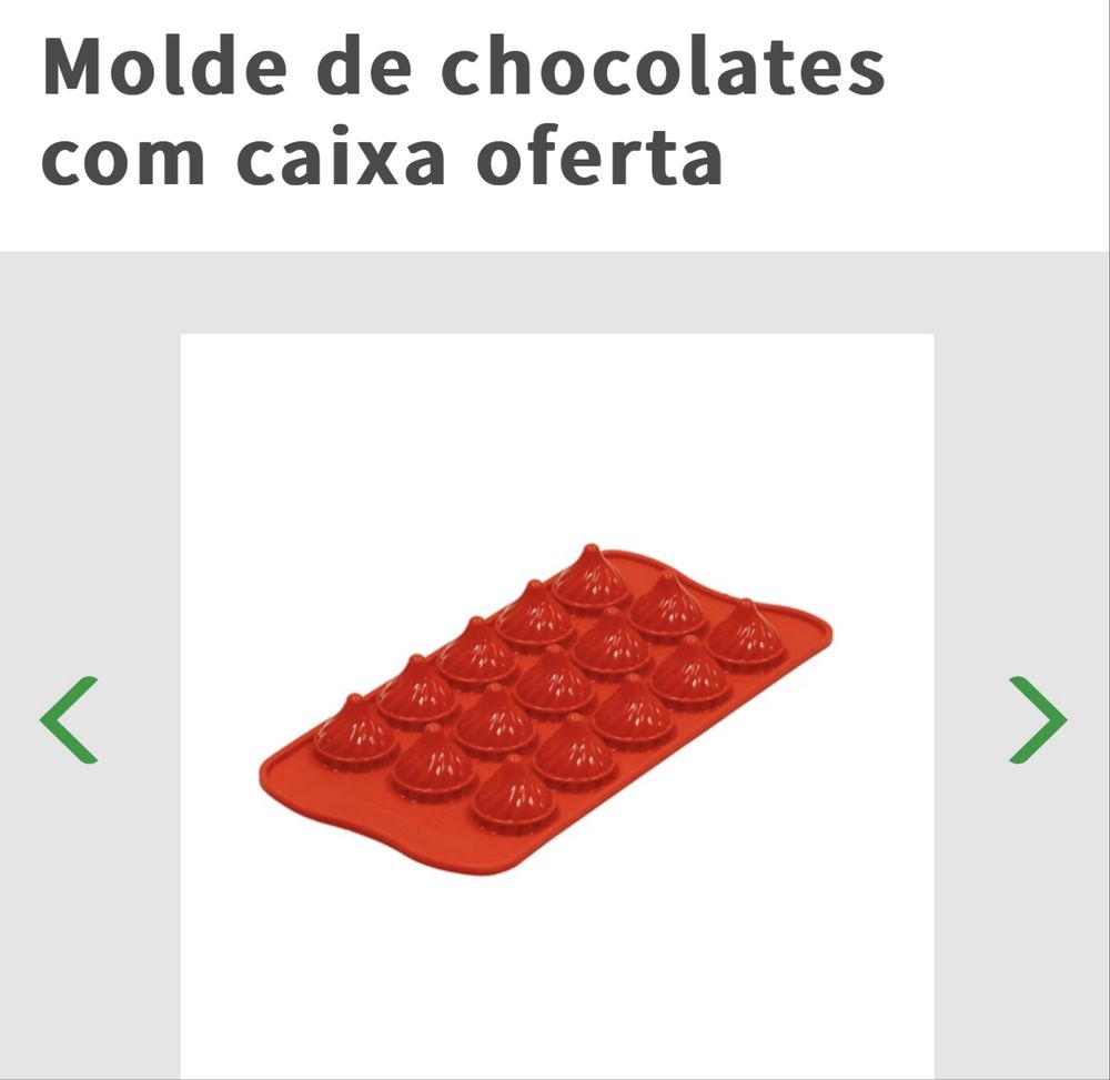 Forma de silicone NOVA para chocolates com caixa oferta