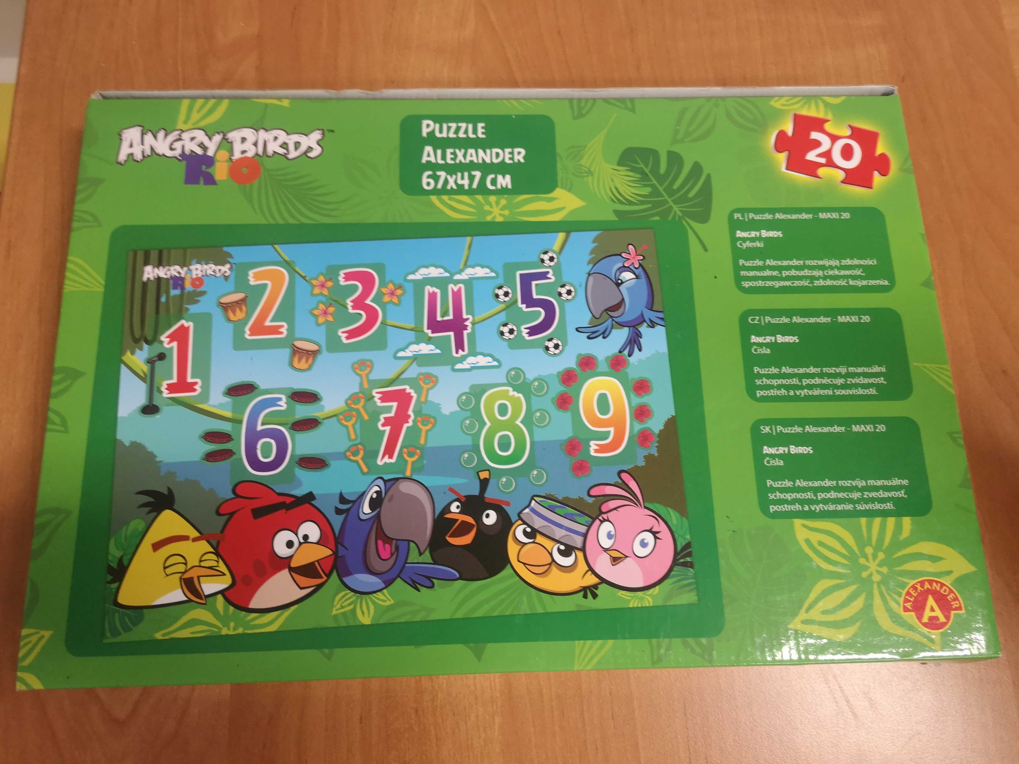 Puzzle Maxi 20 Angry Birds Rio Cyferki Alexander (dla dzieci 3+)