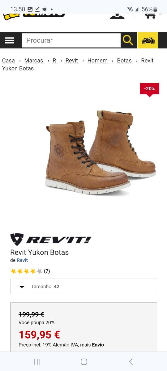 Botas Revit Youkon - Tam 40 - Novas