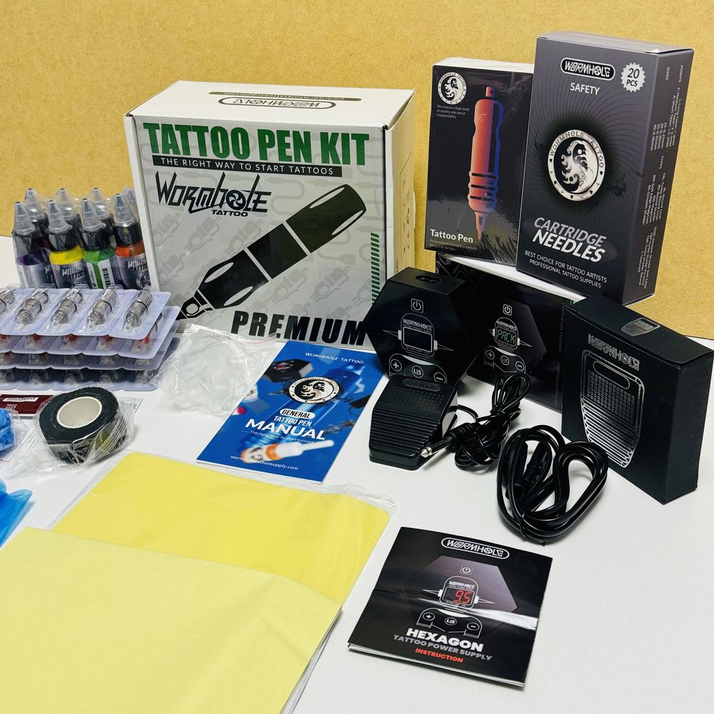 Новий набір для татуювань Wormhole Tattoo Pen Kit WTK106