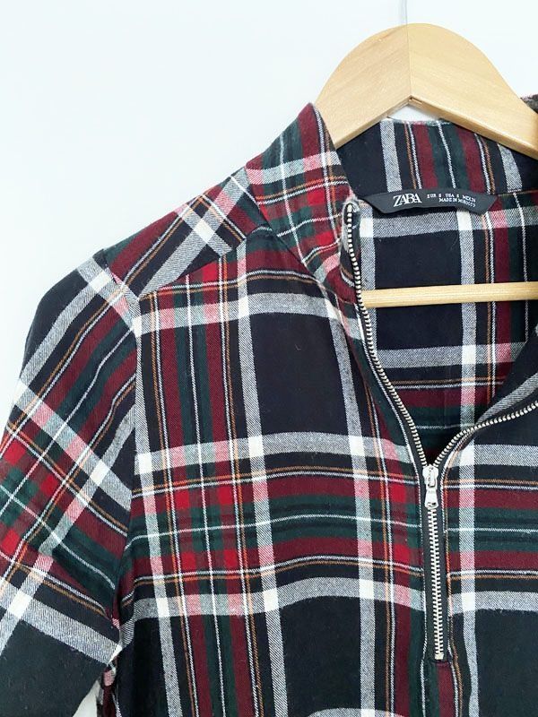 Сукня-сорочка Zara в клітку,розмір Л