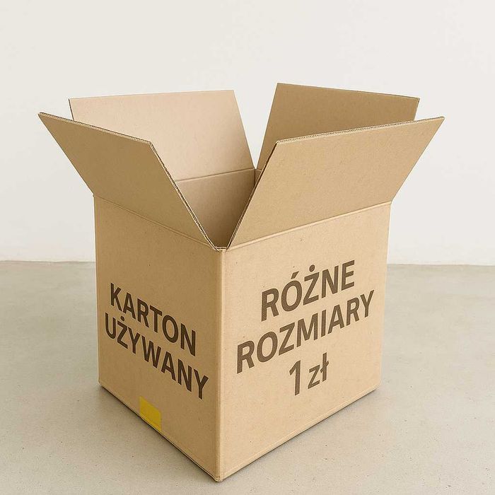 Karton używany na paczki, do przeprowadzki, wysyłki, suchy, mocny