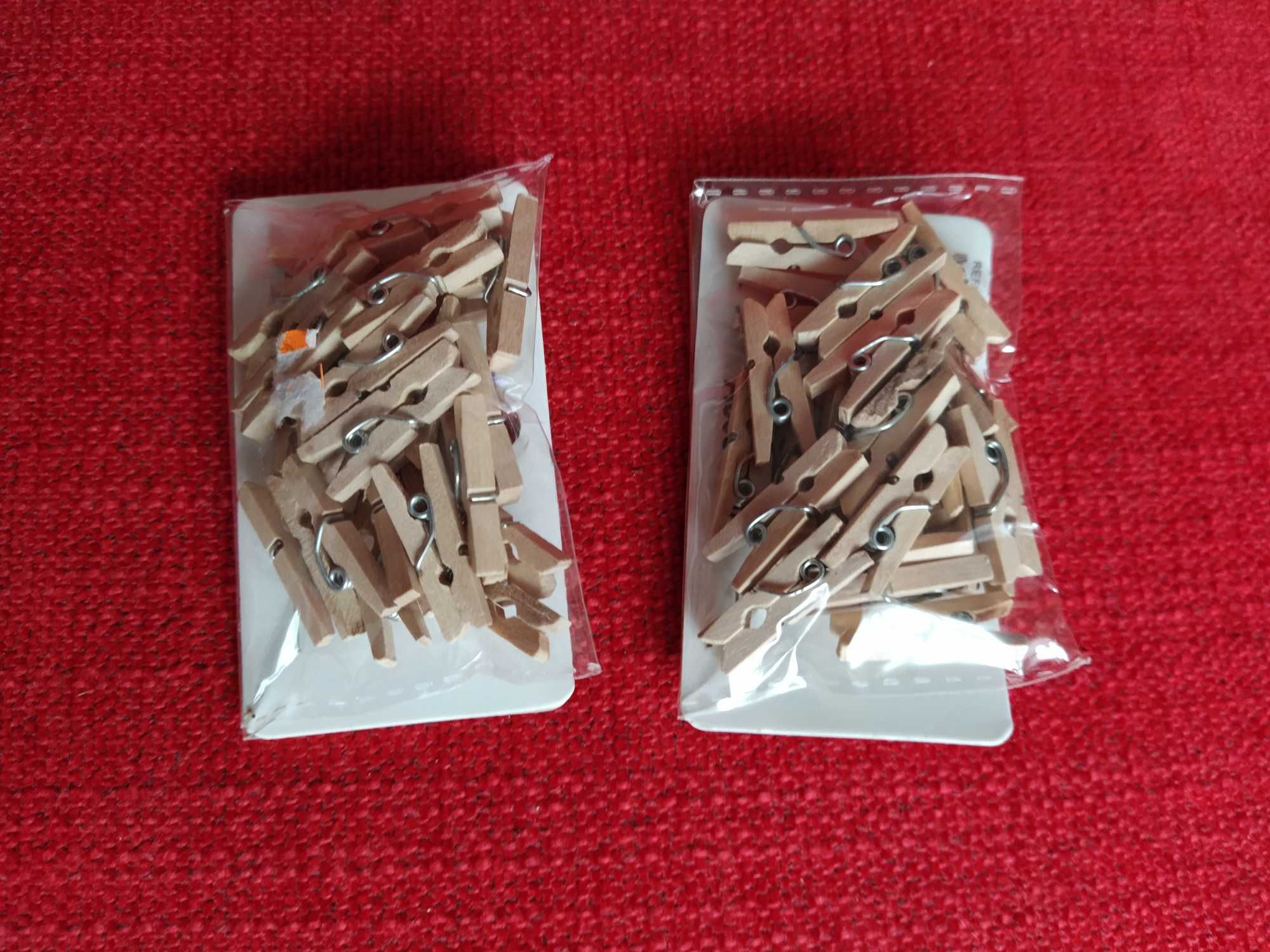 Conj. 2 saquetas molas miniatura em madeira