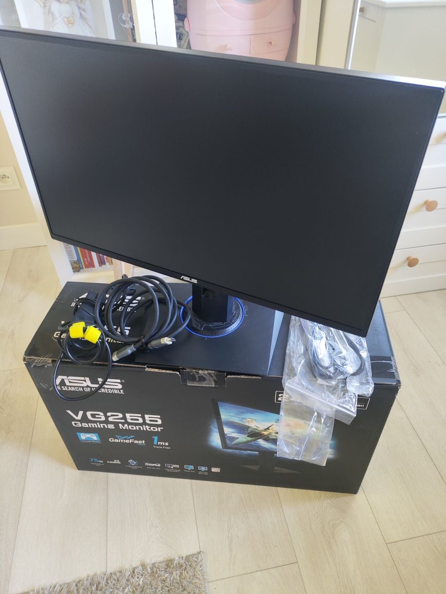 Monitor Gamingowy ASUS VG255 - 75Hz, 1ms, FreeSync - SUPER STAN!