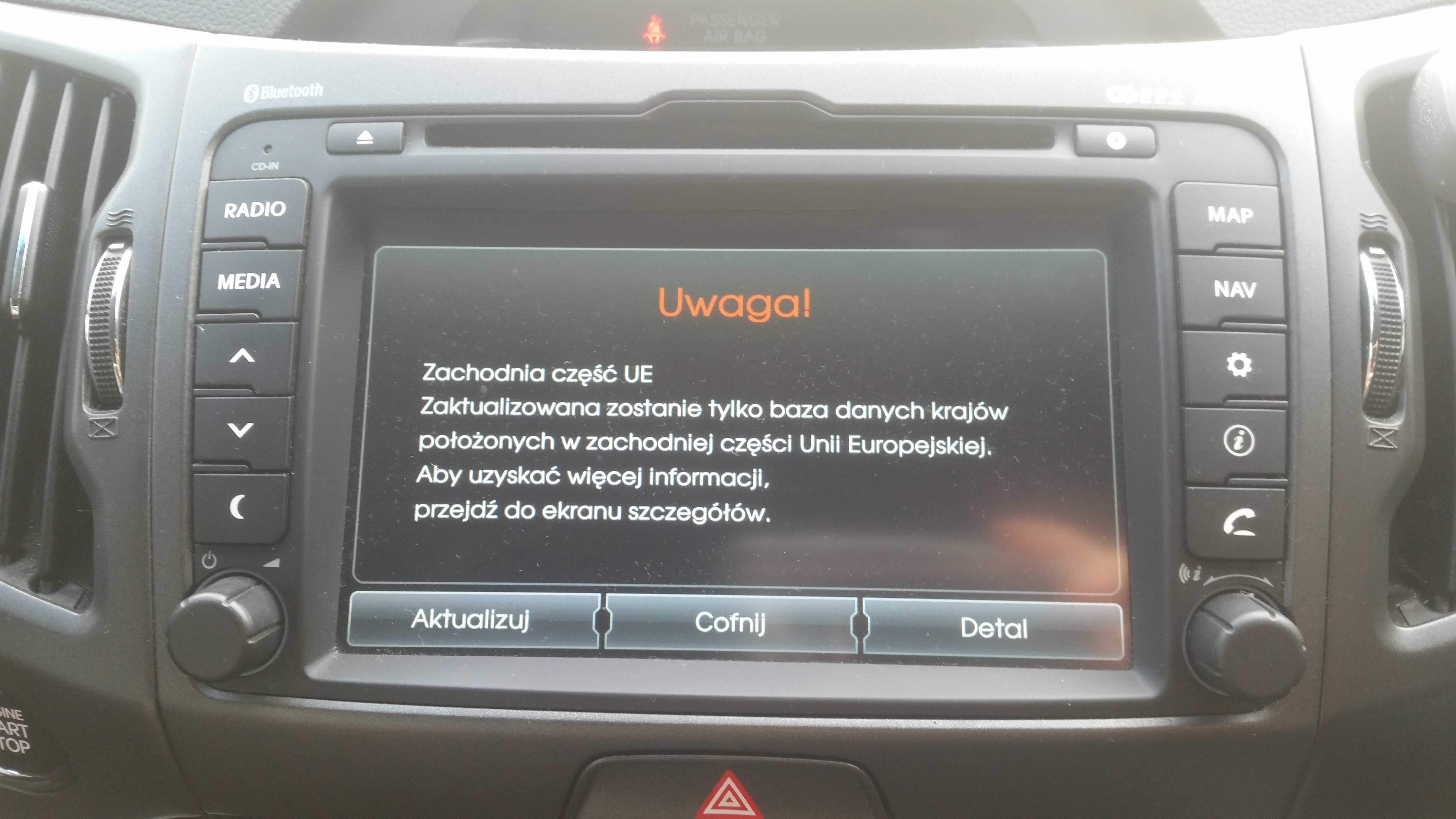 Polskie menu lektor KIA Hyundai mapa 2024 ix35 i40 Sportage Ceed Venga