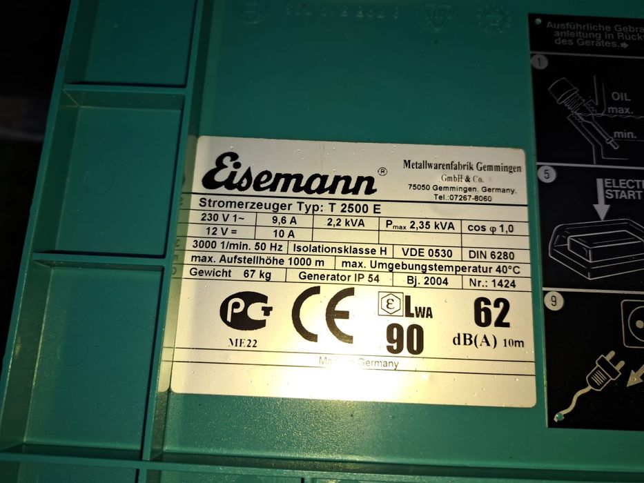 Agreagat prądotwórczy Eisemann T2500E