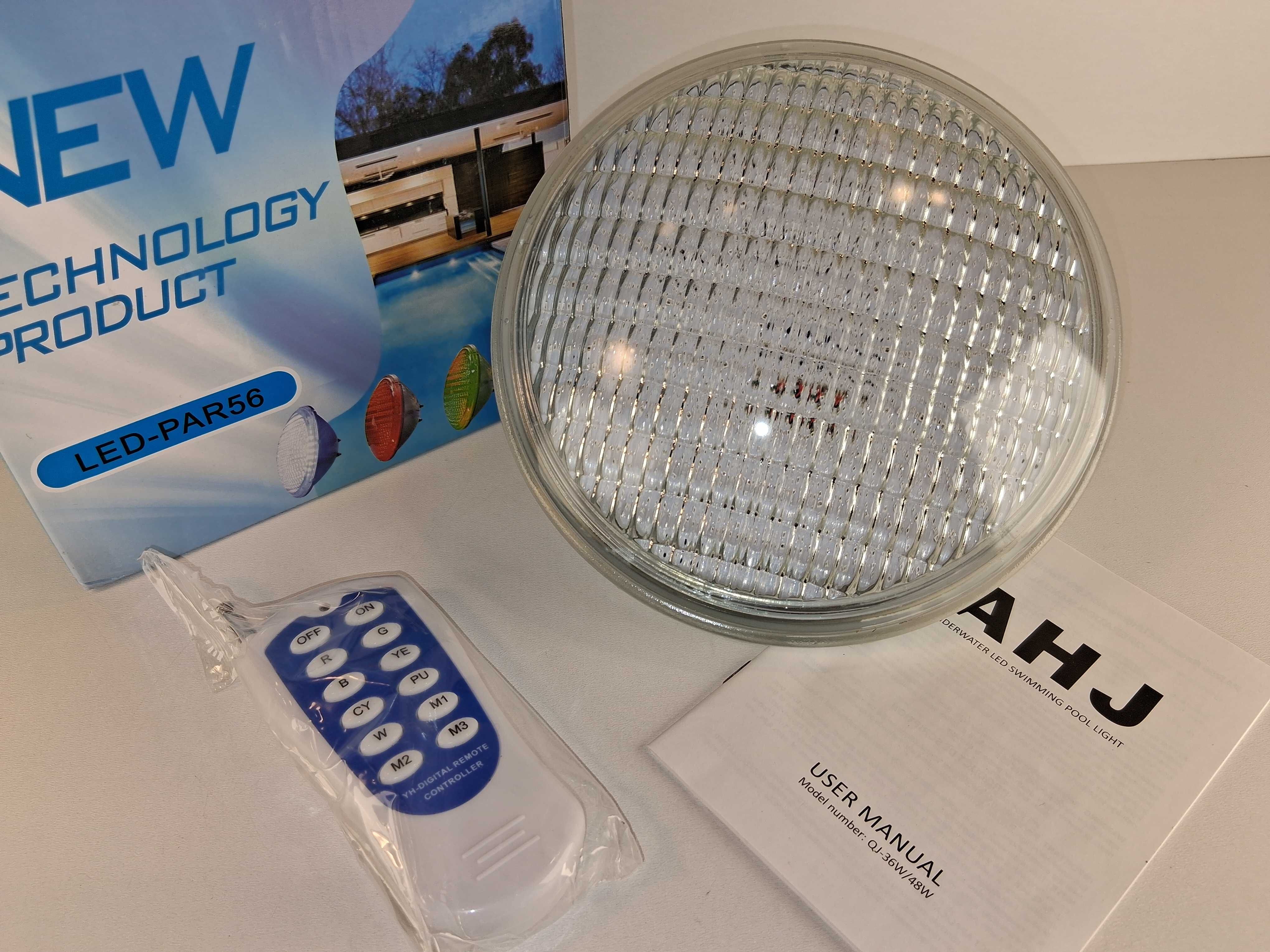E139 Lampa LED Basenowa Podwodna RGB Pilot IP68 48W PAR56