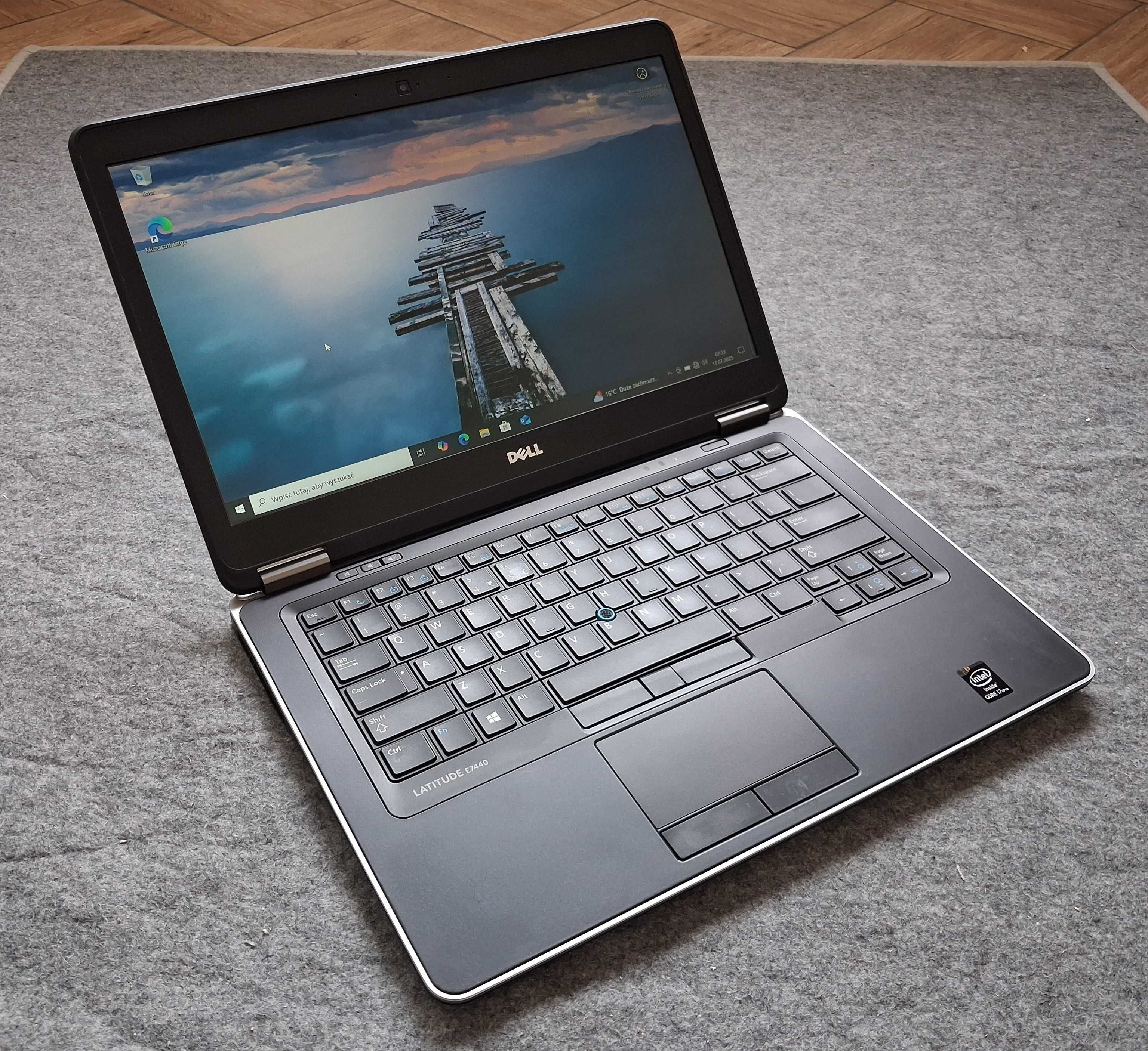 Laptop 14" Dell E7440 FHD 1920x1080 * I7 * 8GB * 240GB SSD W10 KLASA A