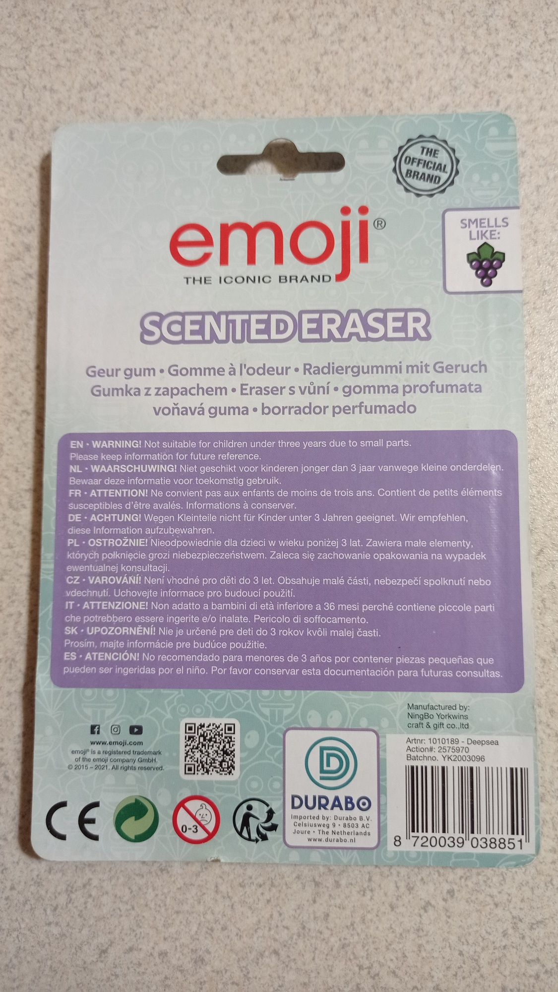 Nowe w opakowaniu GUMKI zapachowe Emoji + GRATIS notesik rękodzieło