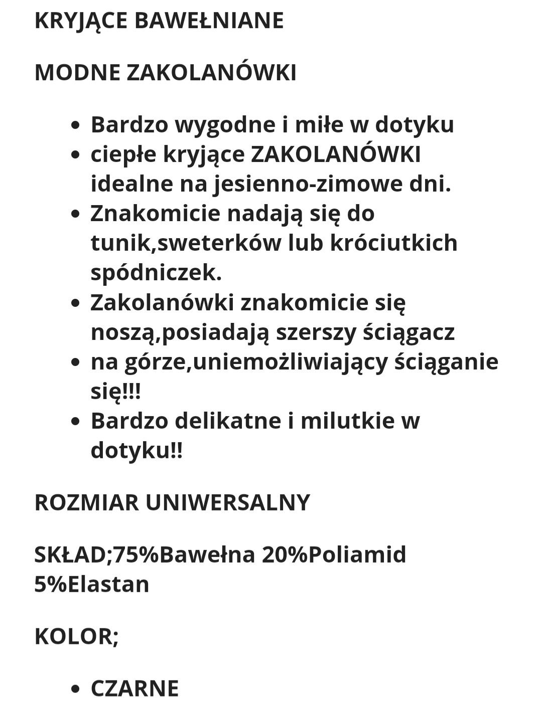 Bawełniane długie ZAKOLANÓWKI skarpety 37-41 NOWE