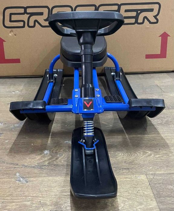 ТОП продаж! Дитячий снігокат санки VIPER синій/червоний + амортизатор!