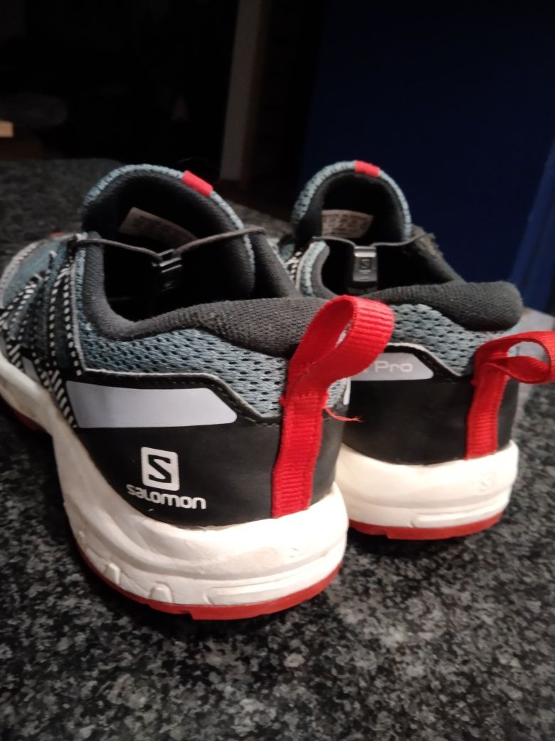 Buty Salomon  Xa Pro V8 J 09 W0 szaro/niebieskie/ czarne