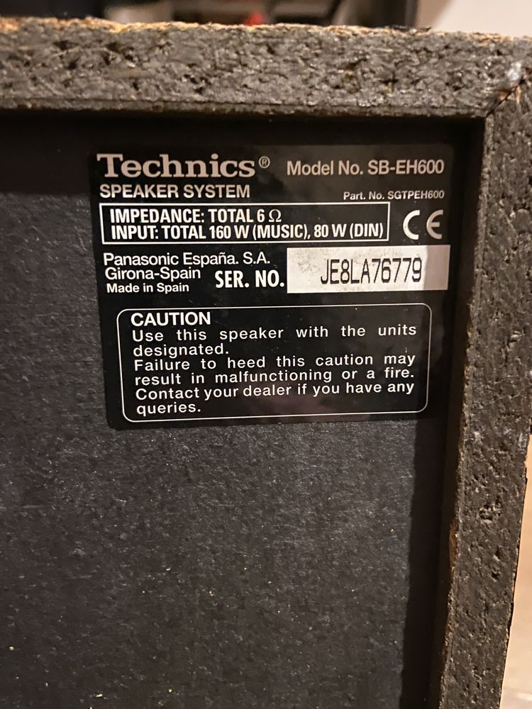 Technics SB-EH600 kolumny, głosniki