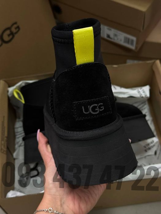 Жіночі UGG на Платформі CLASSIC MINI DIPPER Black Ugg
