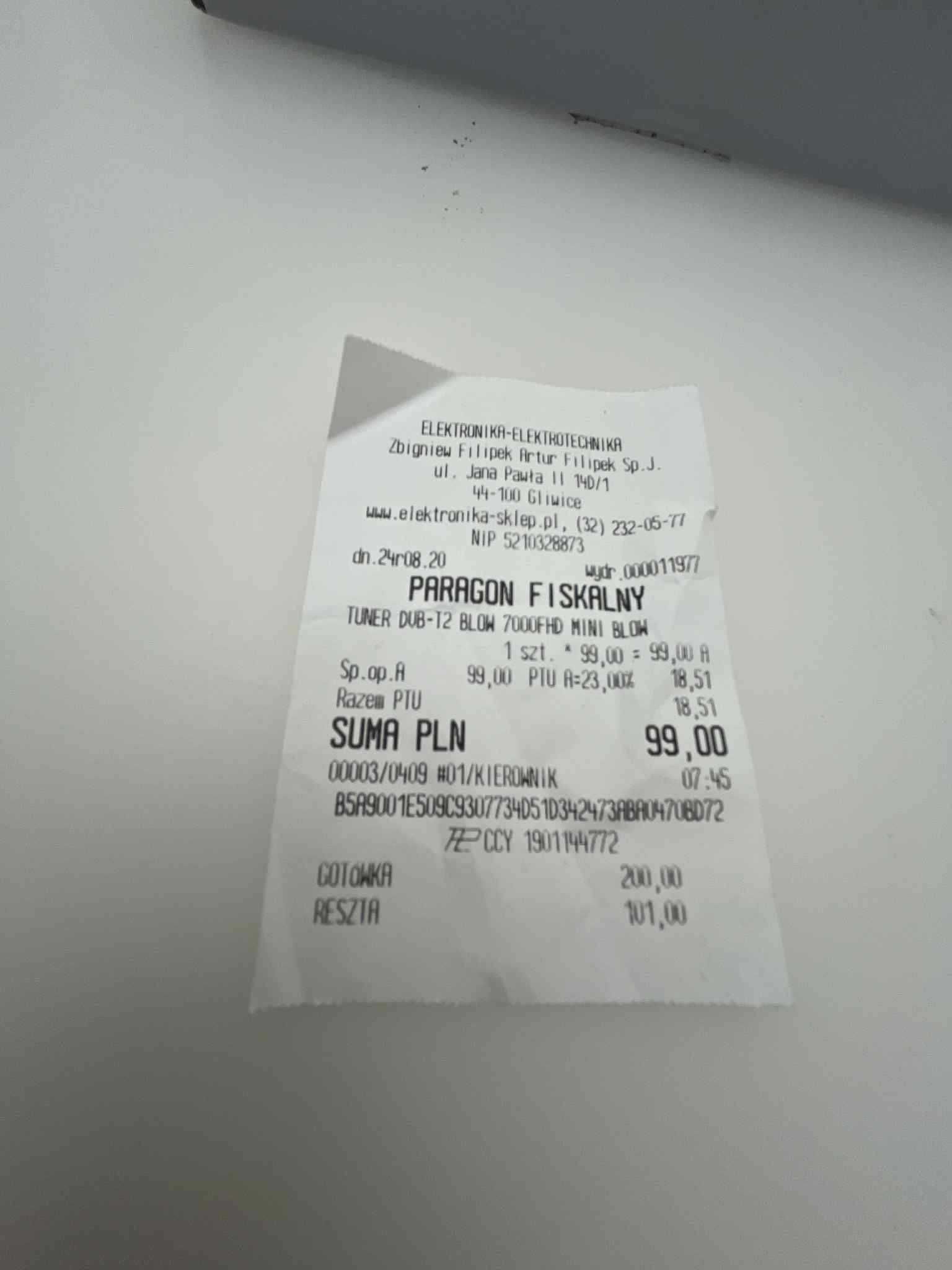 Dekoder DVBT-2 BLOW 7000 FHD MINI 701/25/psz