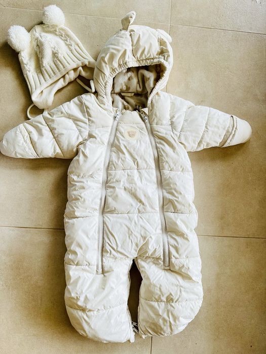 Kombinezon zimowy niemowlęcy H&M 62 / 68 plus czapeczka