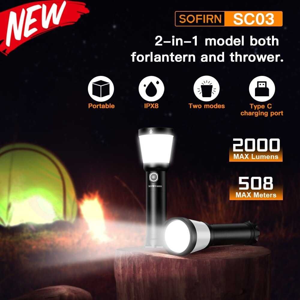 SOFIRN SC03 2in1 2000LM\USB-C\21700-5000ma ЧЕХЛЫ