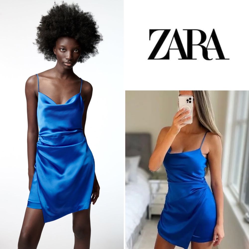 Платье Zara Зара в бельевом стиле