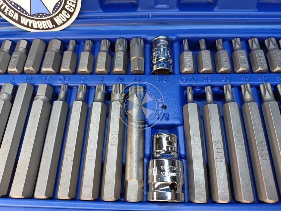Bity klucze torx, spline, imbus, zestaw 40-el. zestaw bitów Bity torx