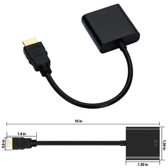 Переходник HDMI на VGA / Эмулятор монитора / конвертор