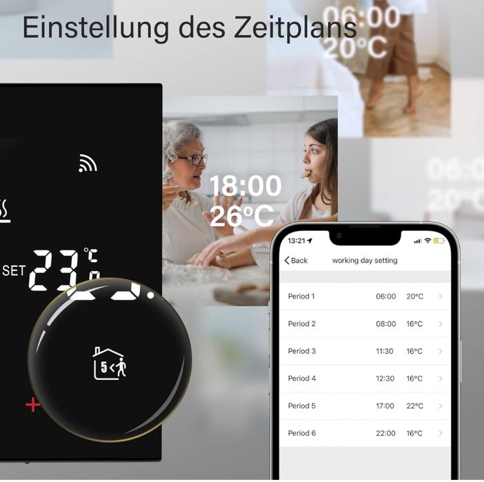 Termostat Beok TDR89B- WIFI-EP ogrzewanie elektryczne podłogowe
