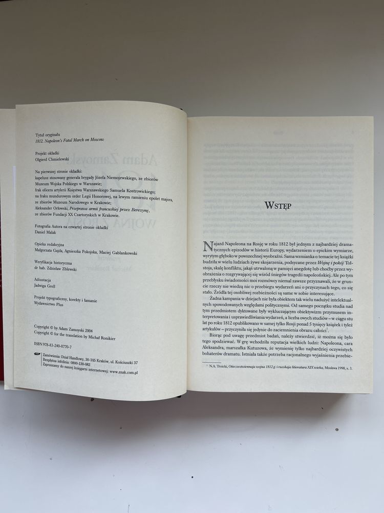 Wojna z Rosja 1812 Adam Zamoyski