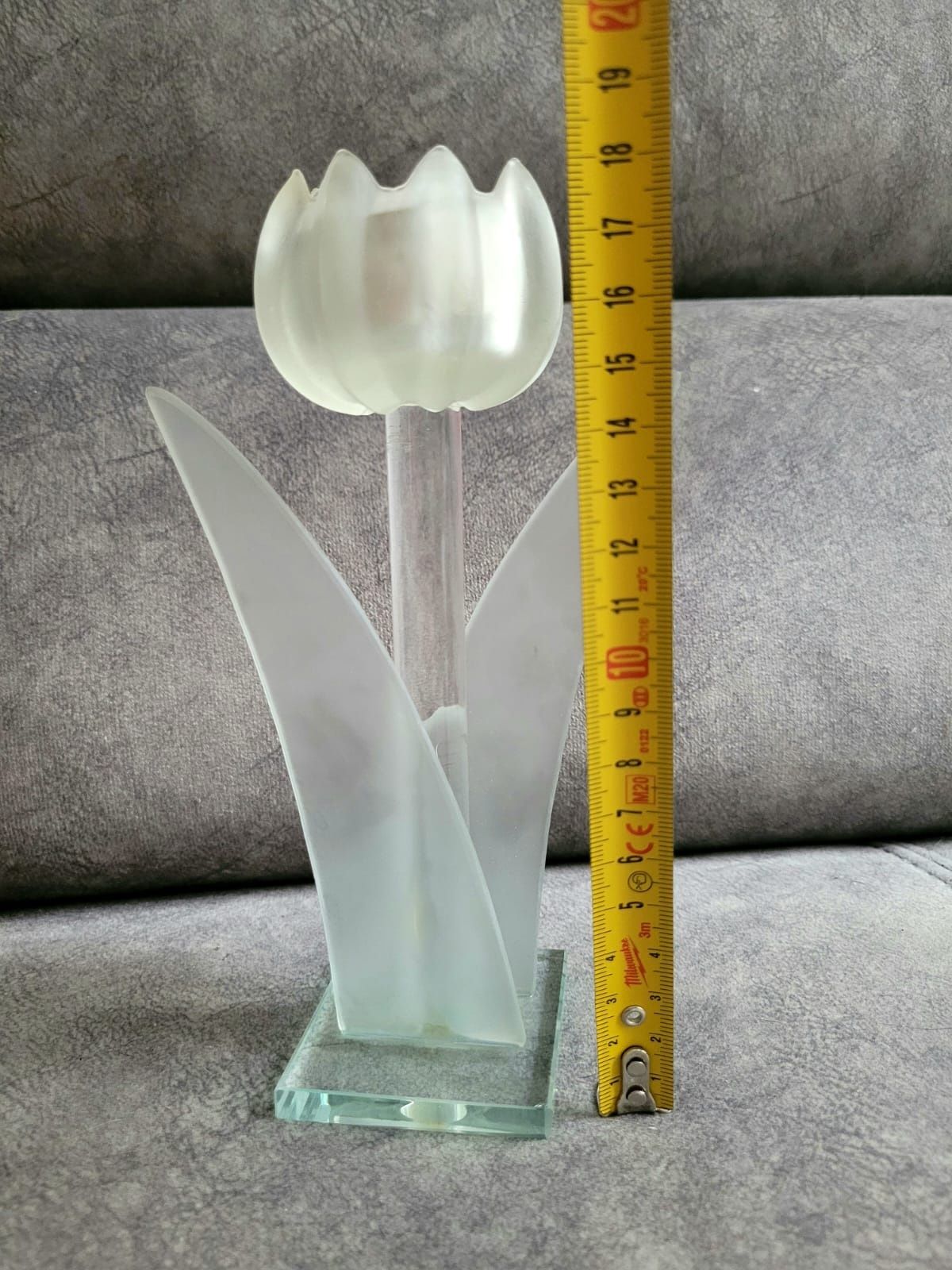 Świecznik formano szkło szronione 18cm