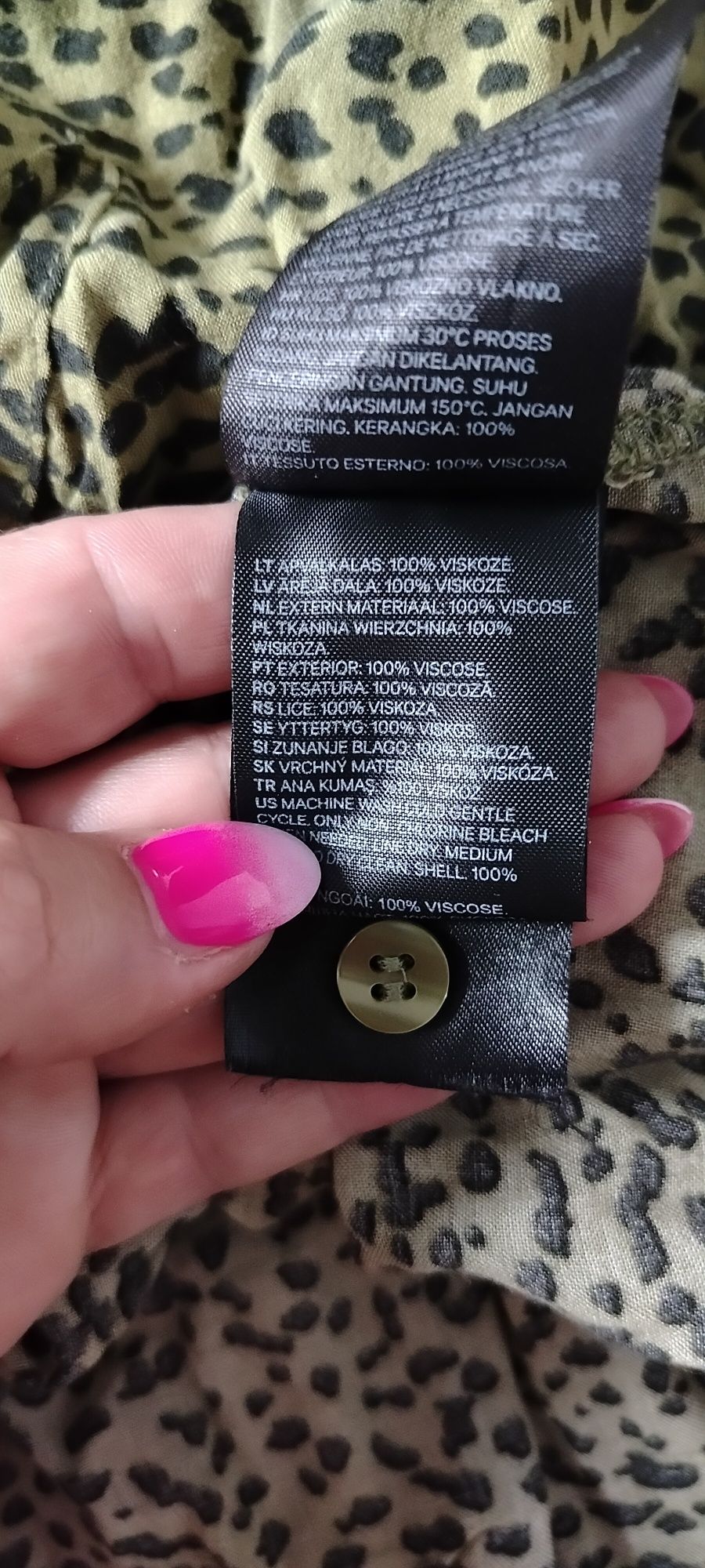 Ładna Duża Bluzka Koszulowa H&M viskoza XL