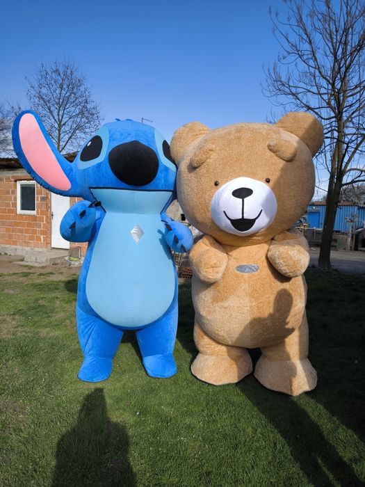 Вітання Поздравление Лабубу Белого белый Мишка Панда Стич Зайка Тедди