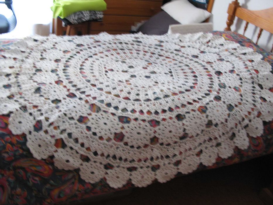 Toalha redonda em crochet