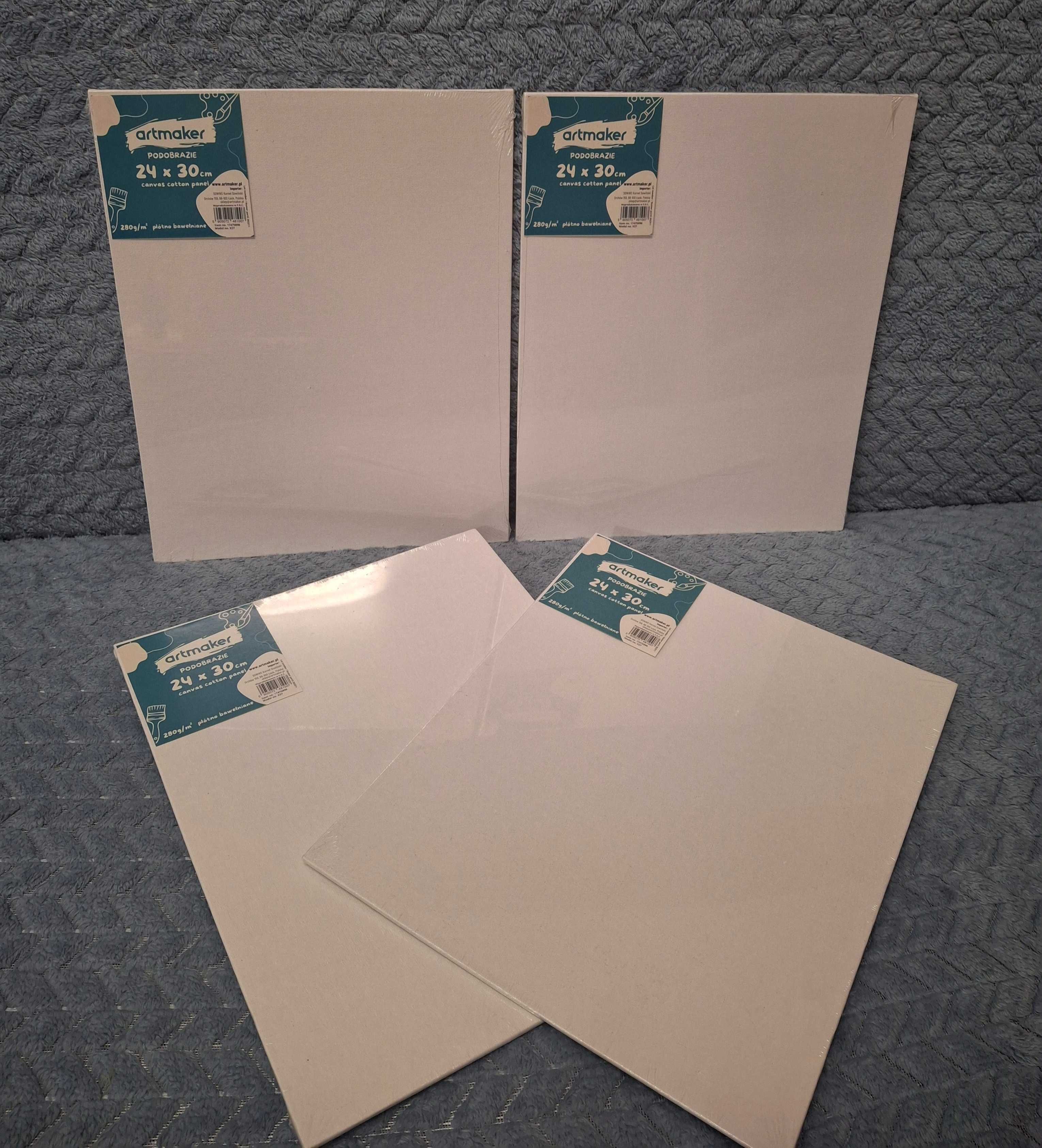 4x Płótno Malarskie Podobrazie 24x30 cm bawełniane