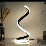Candeeiro de led espiral preto