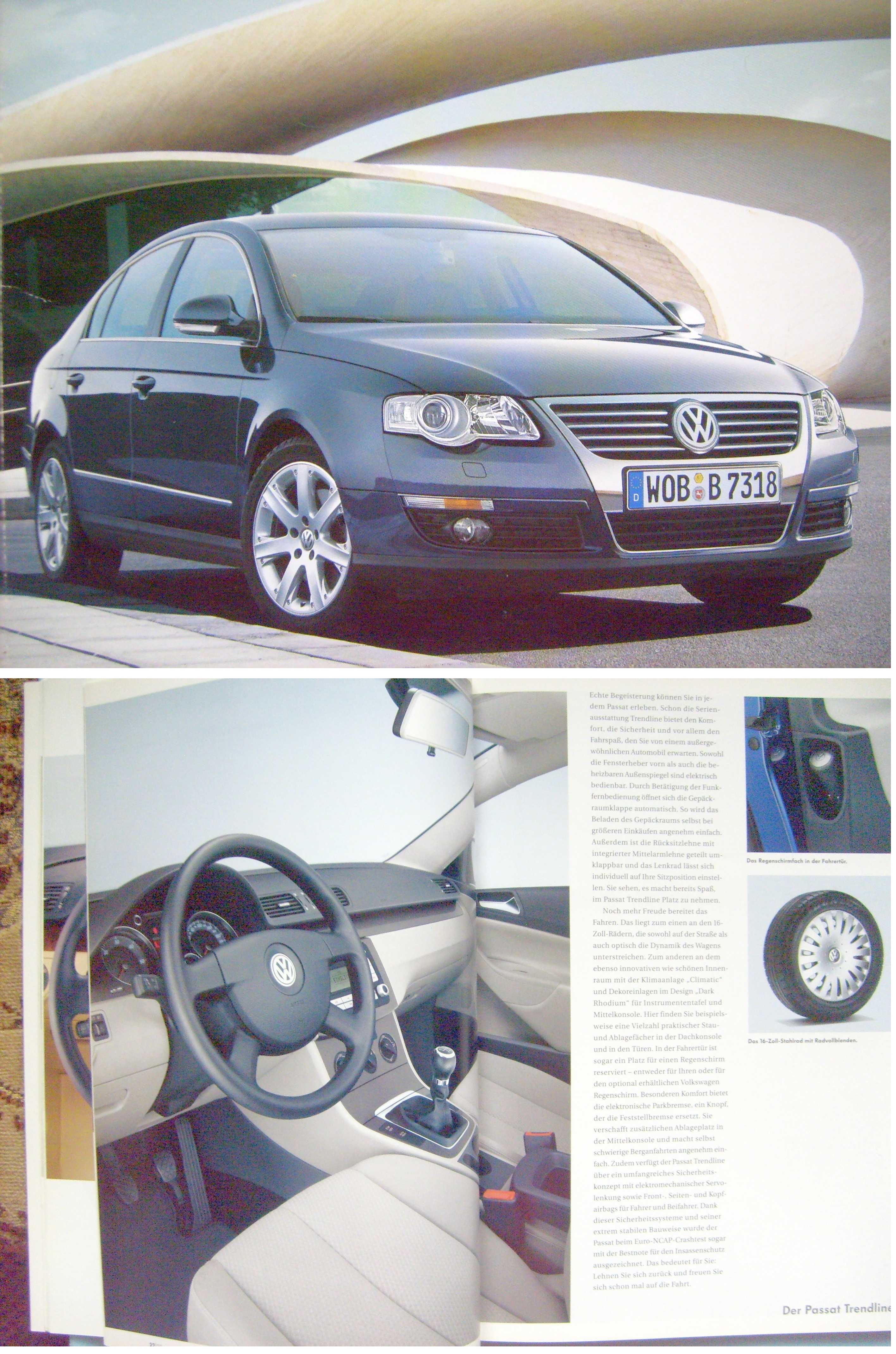 VW VOLKSWAGEN PASSAT B6 2007 * prospekt 64 str. BDB Wyprzedaż !