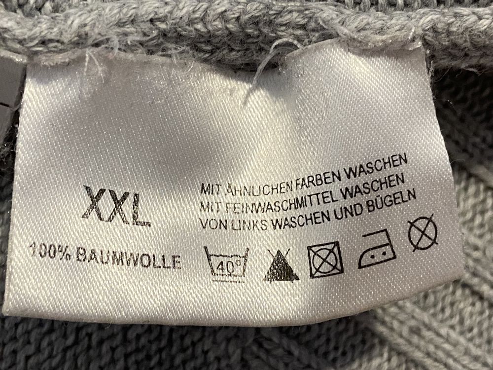 Jan Paulsen XXL męski sweter bawełna w serek ciepły Vintage