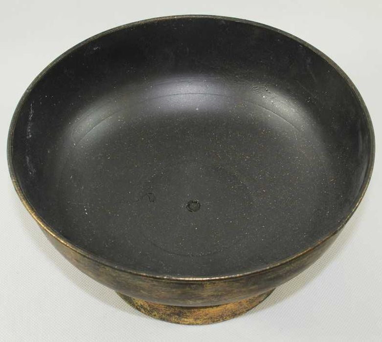 Osłonka Na Doniczkę Złota Mała Postarzana Okrągła Metalowa 102496