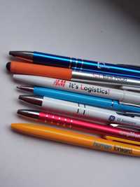 Długopisy reklamowe różne kolorowe - 11 sztuk