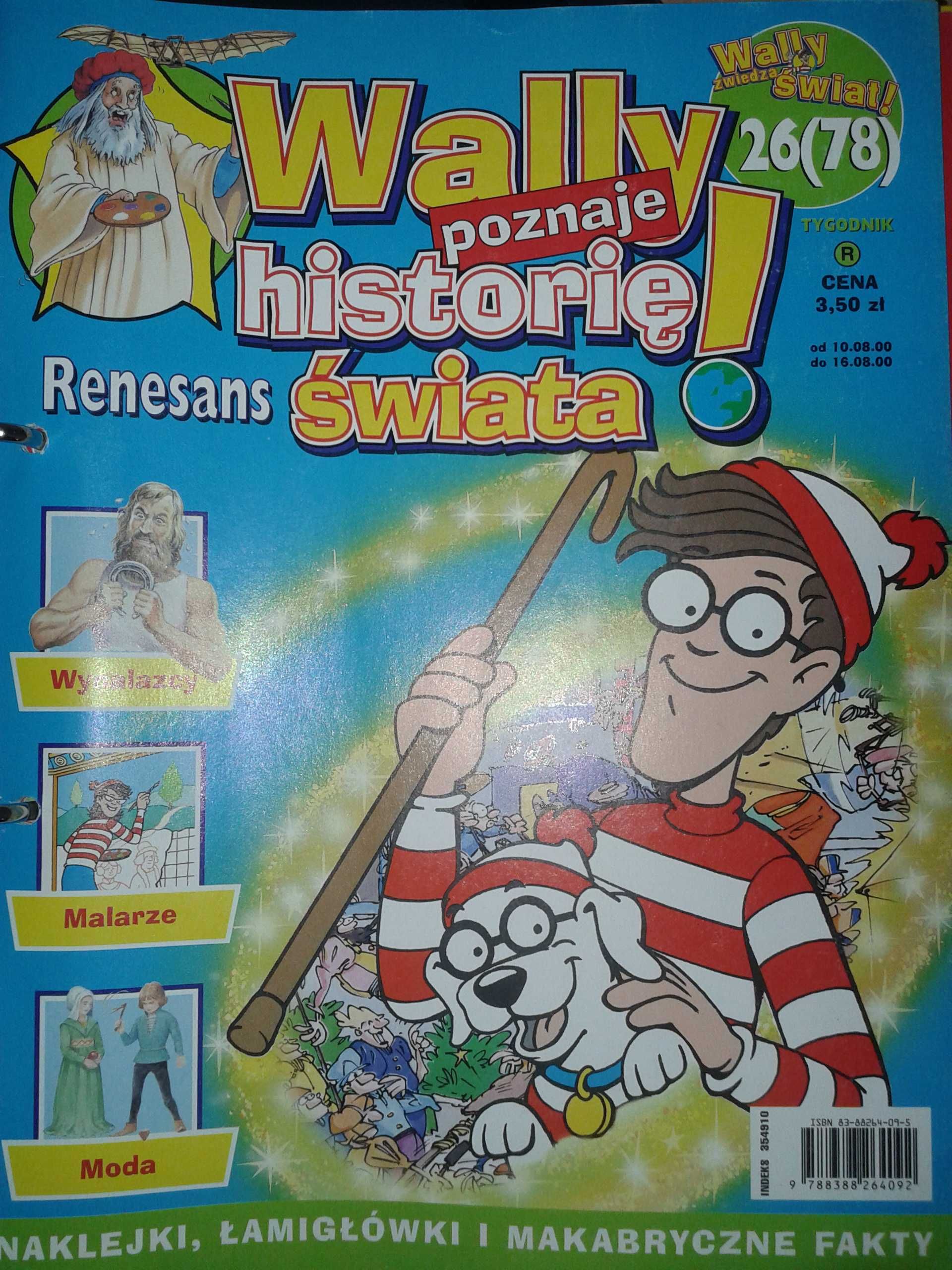 Kolekcja zestaw Wally poznaje historie świata 2 segregatory 24 części