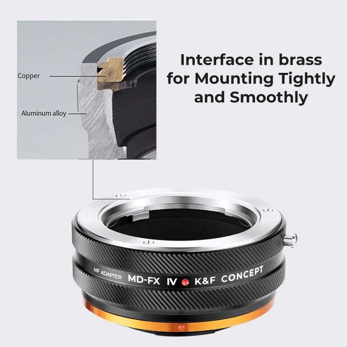 Adapter Minolta MD - Fuji FX X-Pro1 X-E1 X-E2 itd. K&F Concept 2024 IV