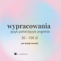 wypracowania język polski/angielski