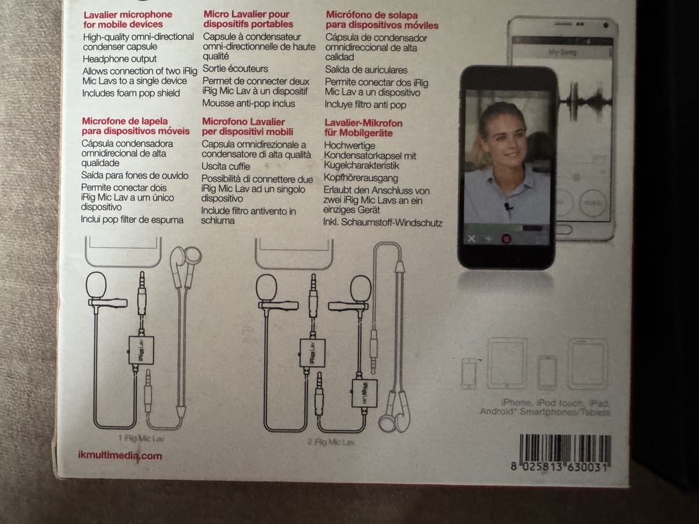 iRig Mic Lav mikrofon pojemnościowy