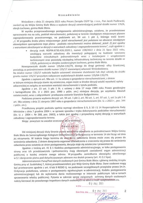 Sprzedaż dz. nr 135/78 obręb Łochowo