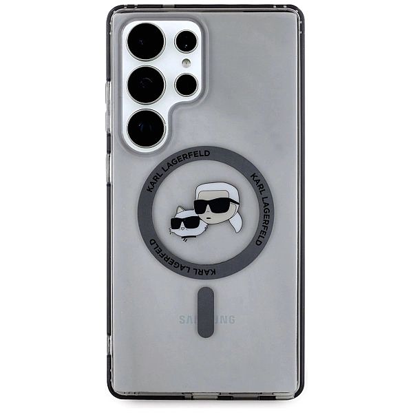 Etui Karl Lagerfeld Button Karl & Choupette Heads Printed Logo MagSafe