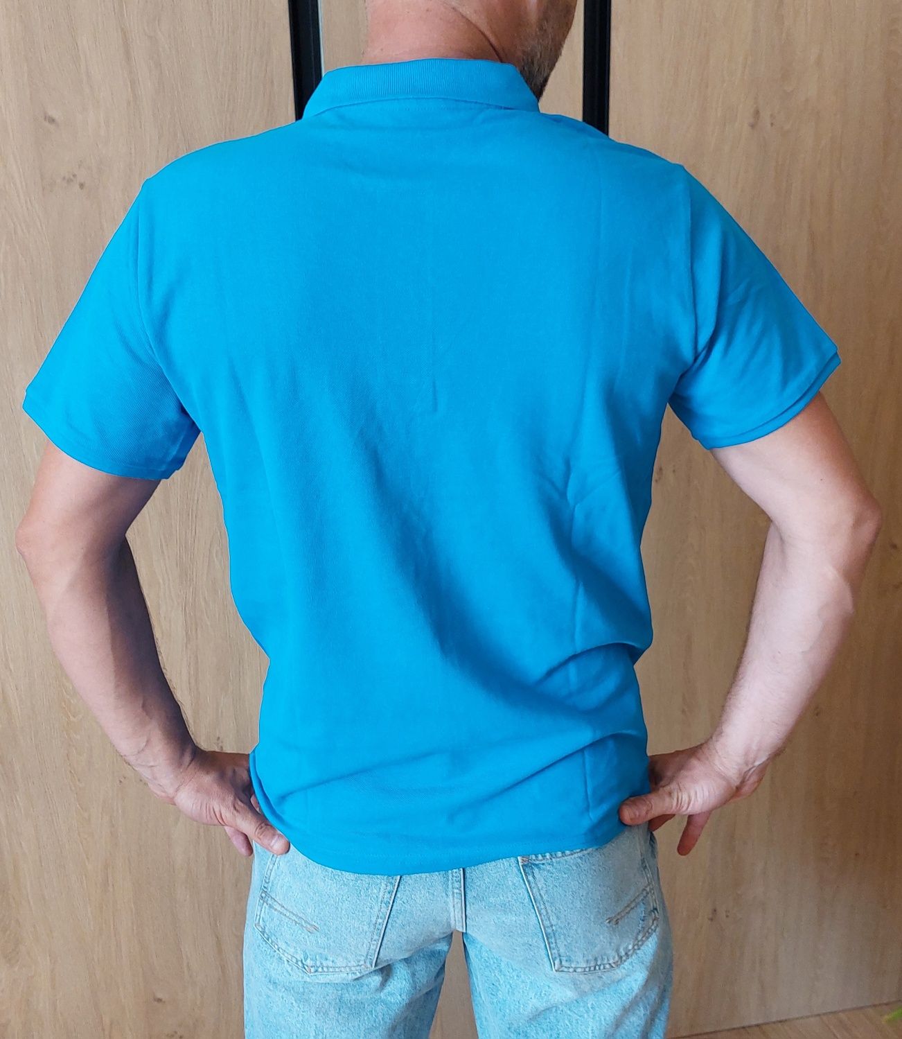 Polo koszulka T-shirt niebieska nowa M högert Tobias