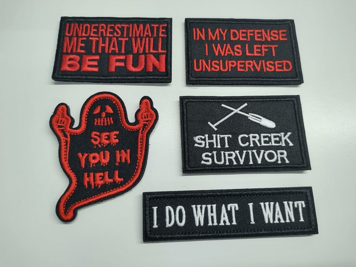 Conjunto de 5 Patch com velcro