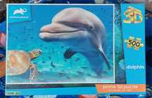 Puzzle 500 elementów 3d delfin ocean żółw
